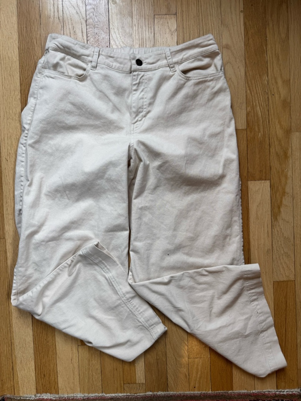 Pact Cream Casual Wide Leg Pants